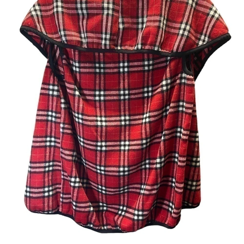 mudpie PLAID RED & BLACK PLAID CARDIGAN ONE SIZE FITS MOST - Picture 2 of 2